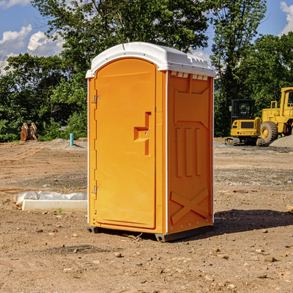 how often are the porta potties cleaned and serviced during a rental period in Vienna Center